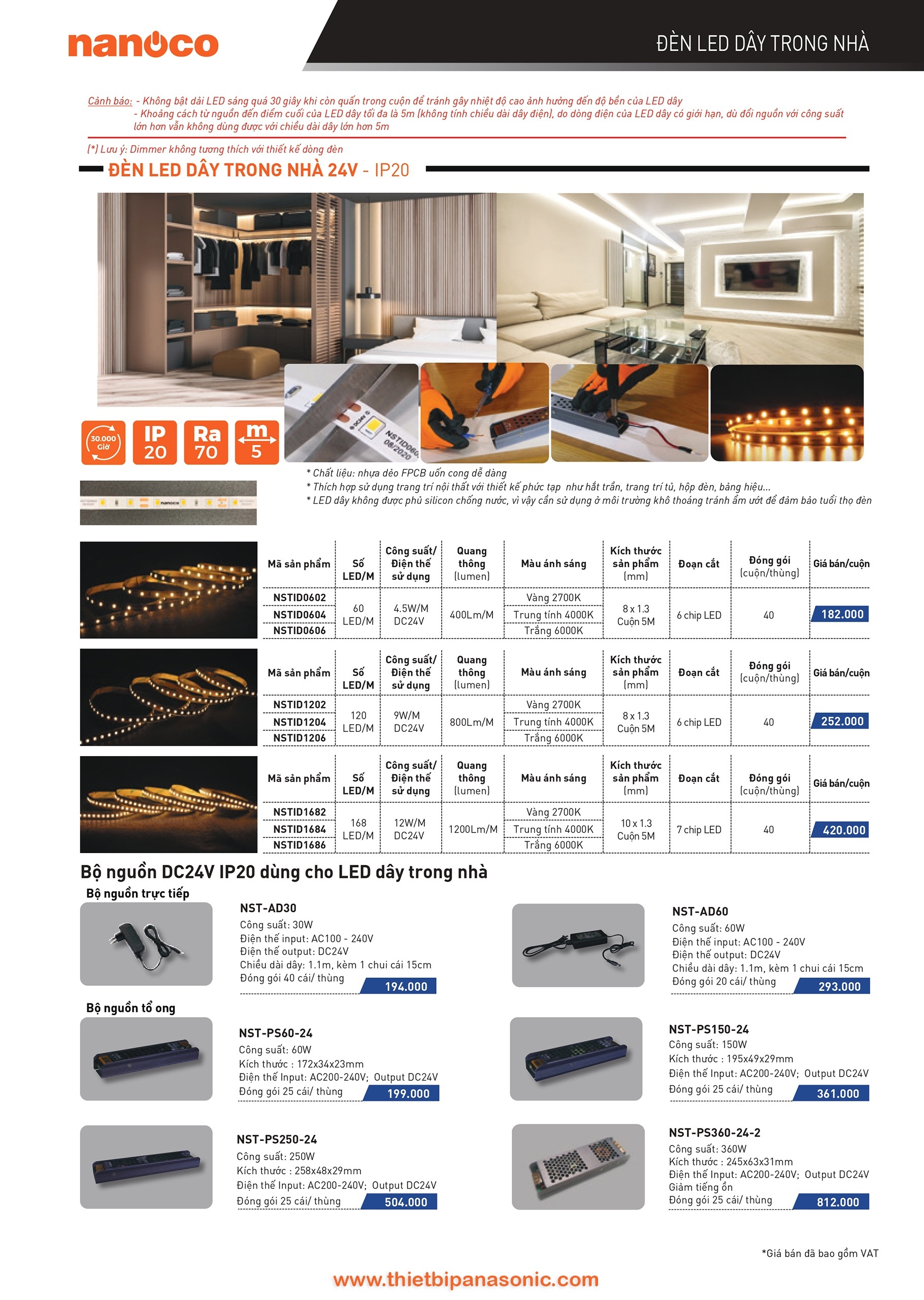 Catalogue Bảng giá đèn LED Nanoco -23 Catalogue Bảng giá đèn LED Nanoco