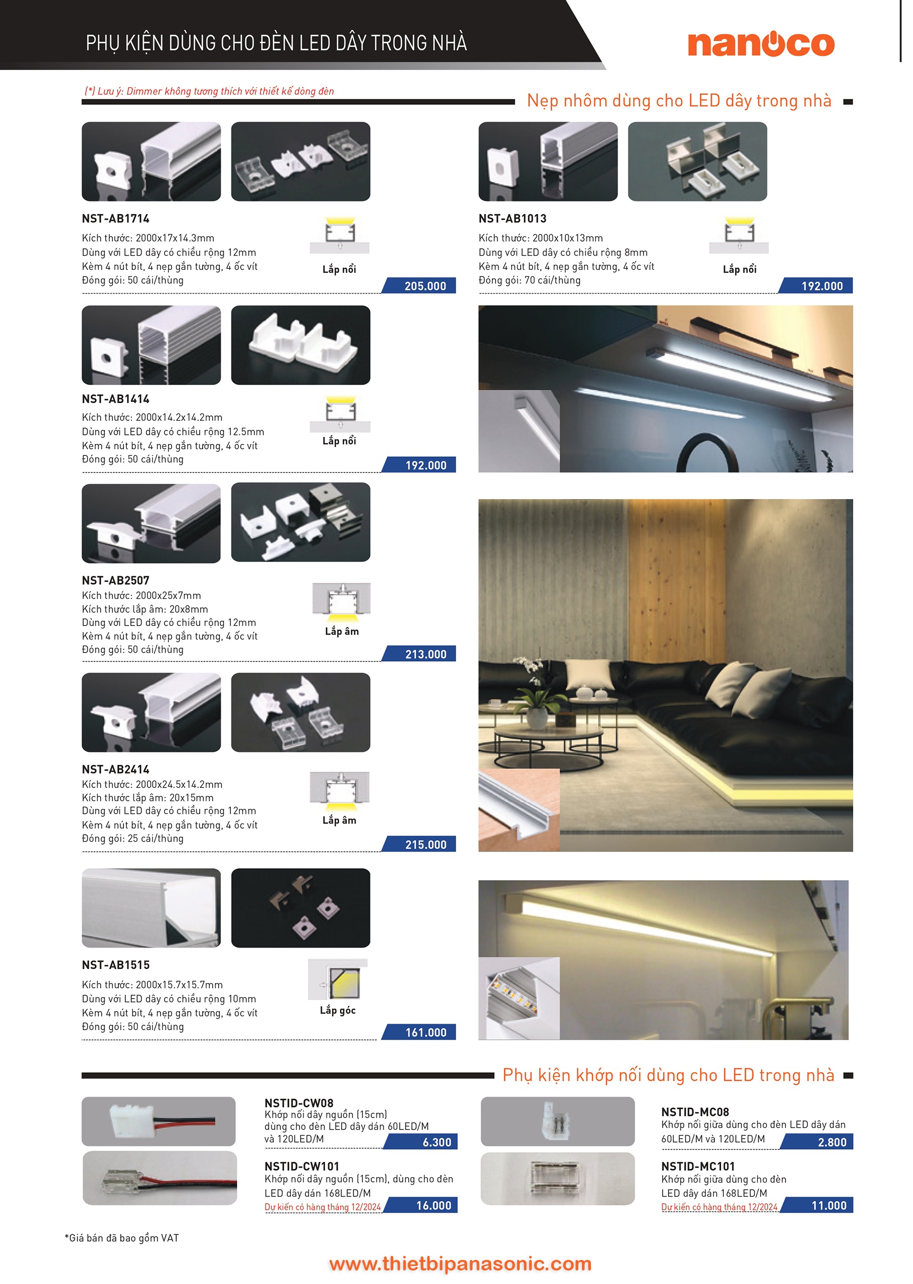 Catalogue Bảng giá đèn LED Nanoco -24 Catalogue Bảng giá đèn LED Nanoco