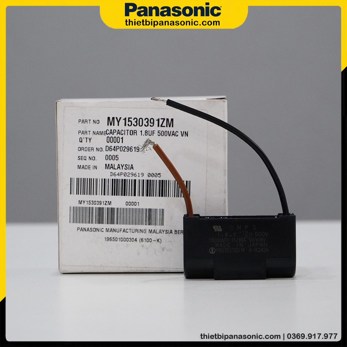 Tụ điện quạt trần F-60MZ2 được đóng gói trong hộp giấy tiện lợi