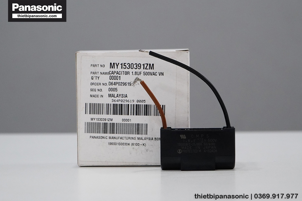 Tụ điện quạt trần F-60MZ2 được đóng gói trong hộp giấy tiện lợi