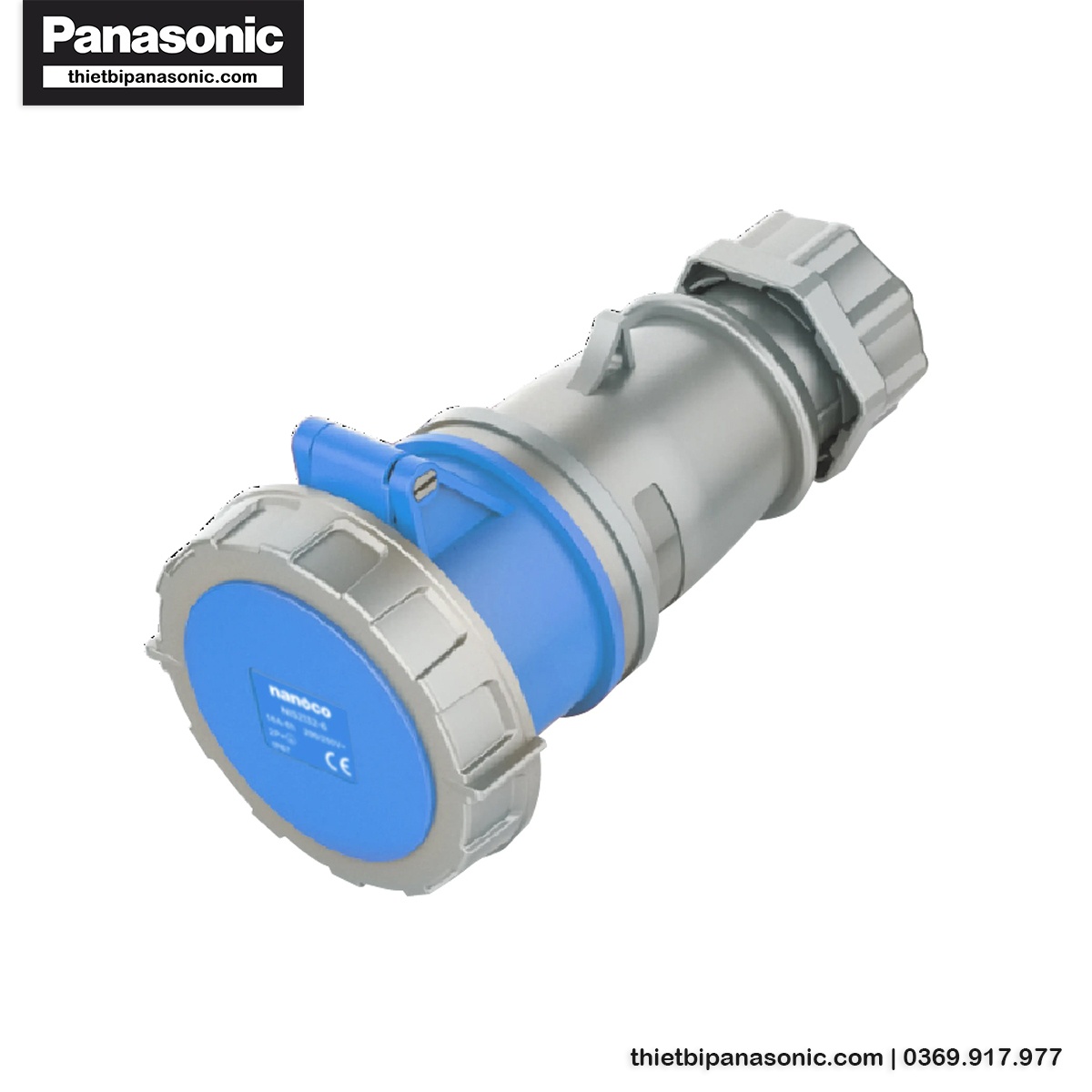 Ổ cắm nối Nanoco kín nước NIS2132-6 | 16A 3P 230V IP67