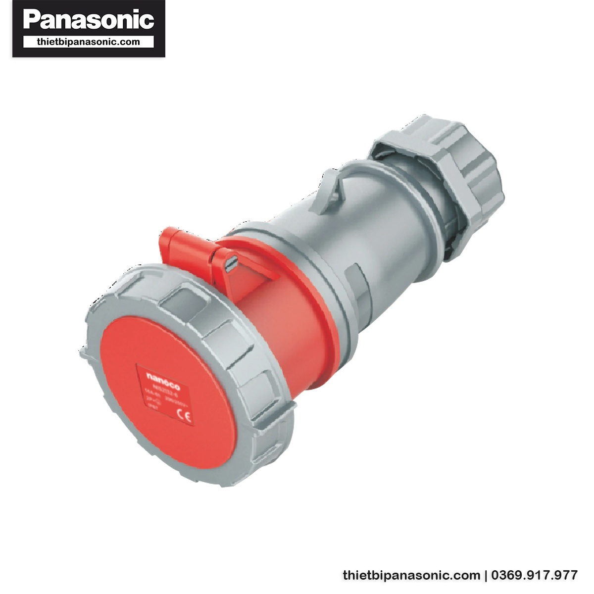 Ổ cắm nối Nanoco kín nước NIS2142-6 | 16A 4P 400V IP67