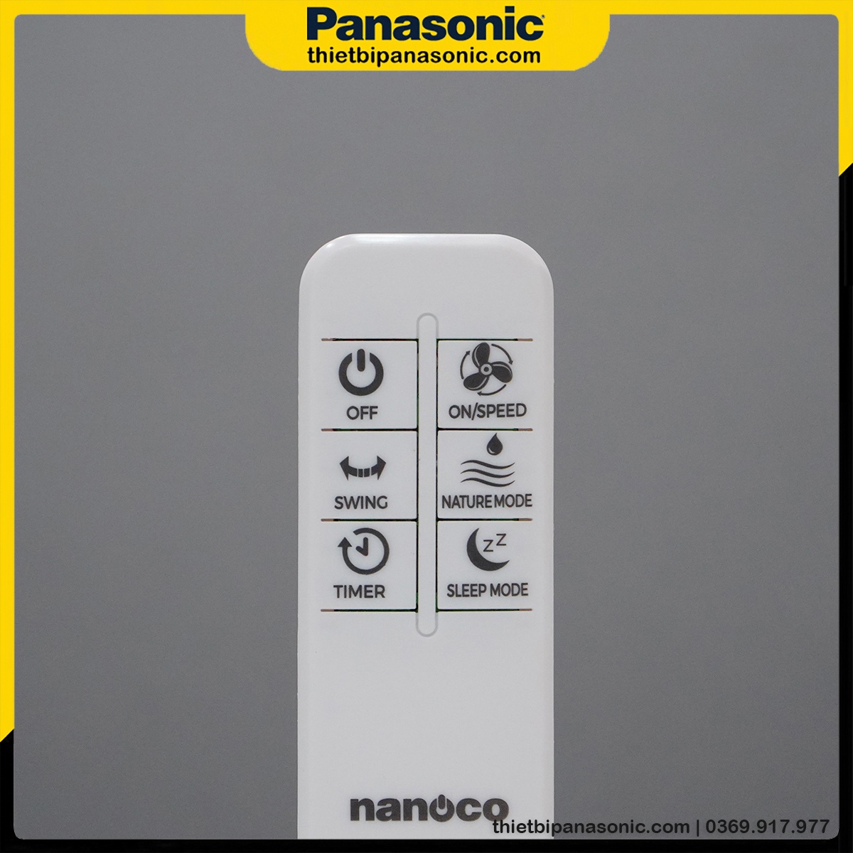 Remote điều khiển quạt đảo trần Nanoco có độ hoàn thiện cao