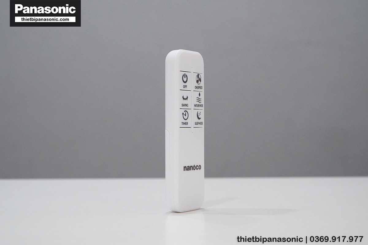 Cạnh bên trái của Remote điều khiển quạt đảo trần Nanoco