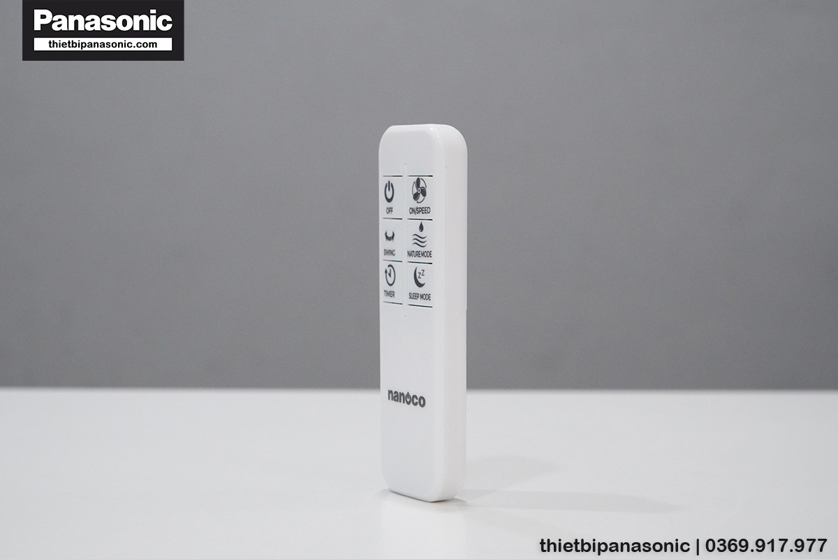 Cạnh phải của Remote điều khiển quạt đảo trần Nanoco