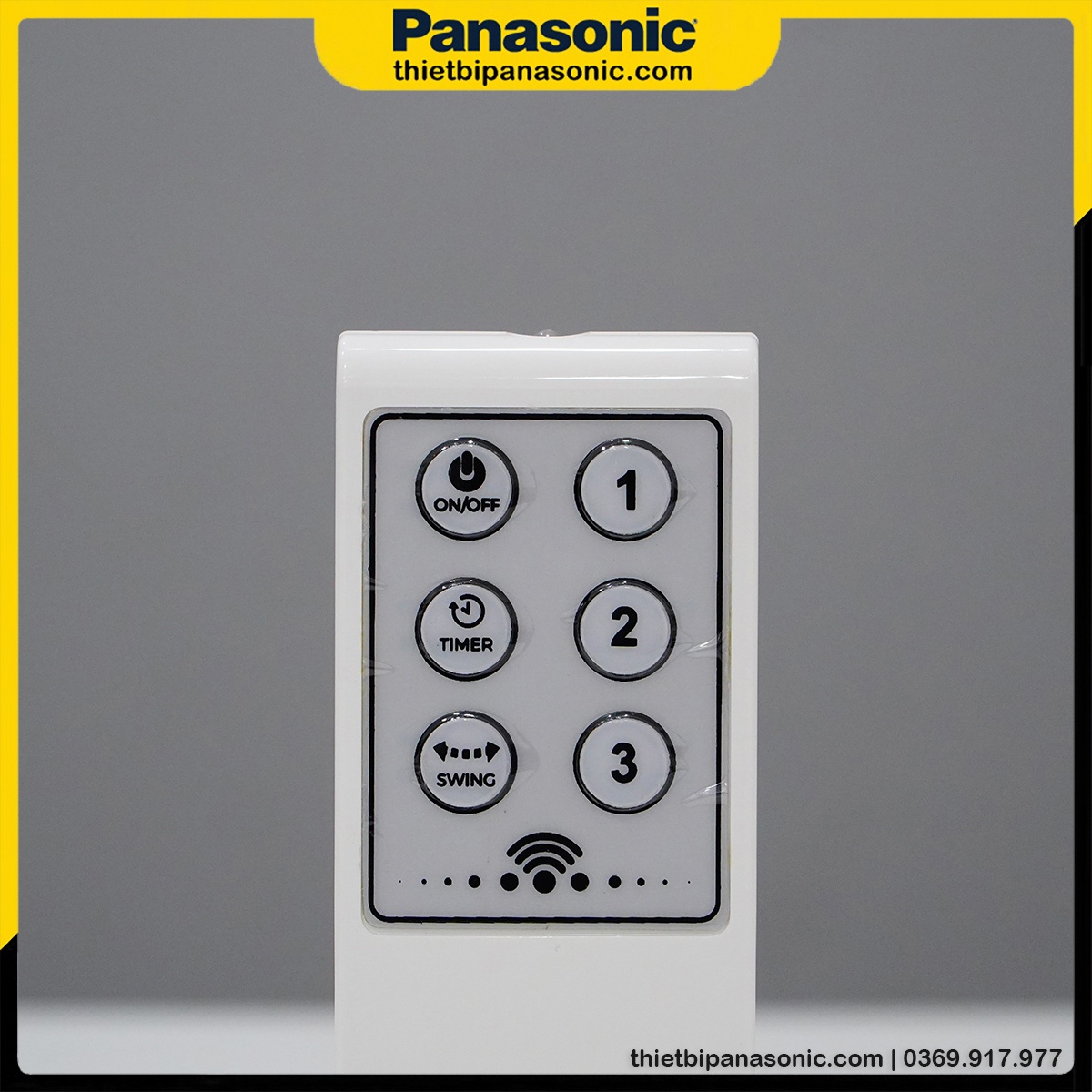 Mặt trước của Remote điều khiển quạt đảo trần Nanoco