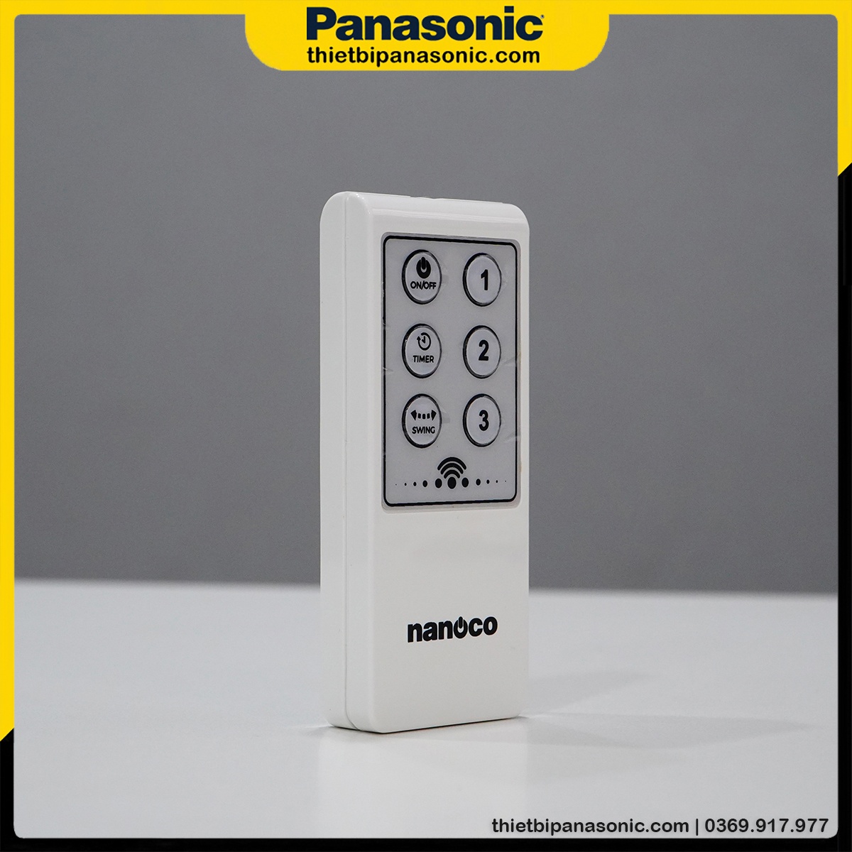 Cạnh bên trái của Remote quạt đảo trần Nanoco