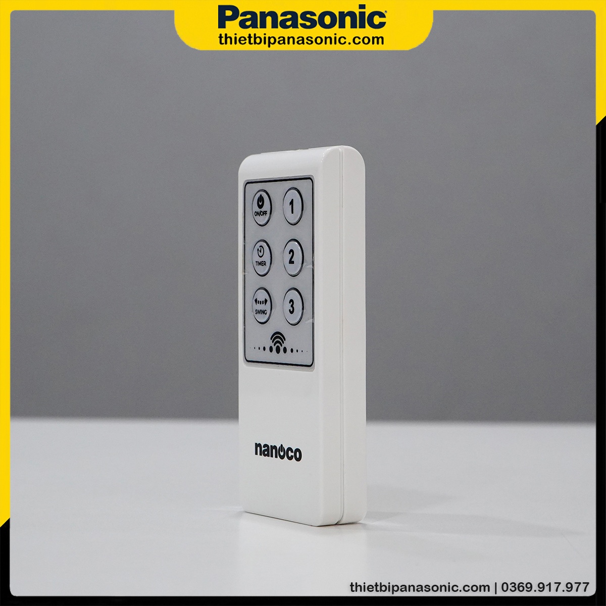 Cạnh bên phải của Remote quạt đảo trần Nanoco