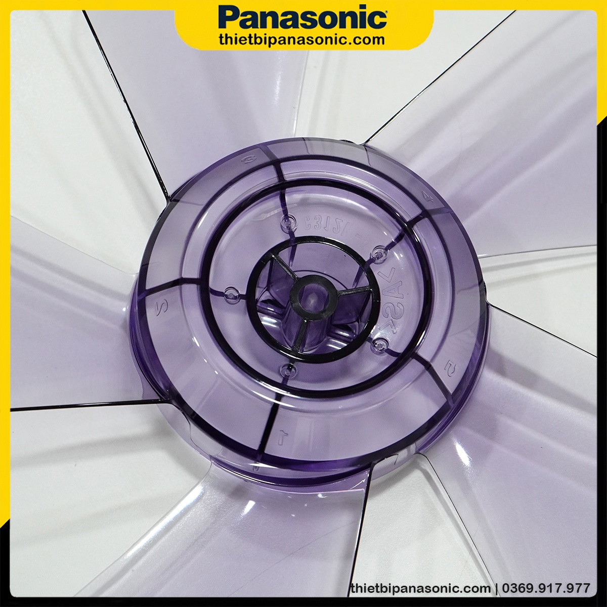 Các chi tiết trên Cánh quạt thay thế cho quạt lửng Panasonic F-307K được gia công tỉ mỉ, có độ hoàn thiện cao