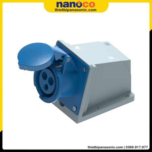 Ổ cắm gắn nổi Nanoco không kín nước NIS113-6 | 16A 3P 230V 6H IP44