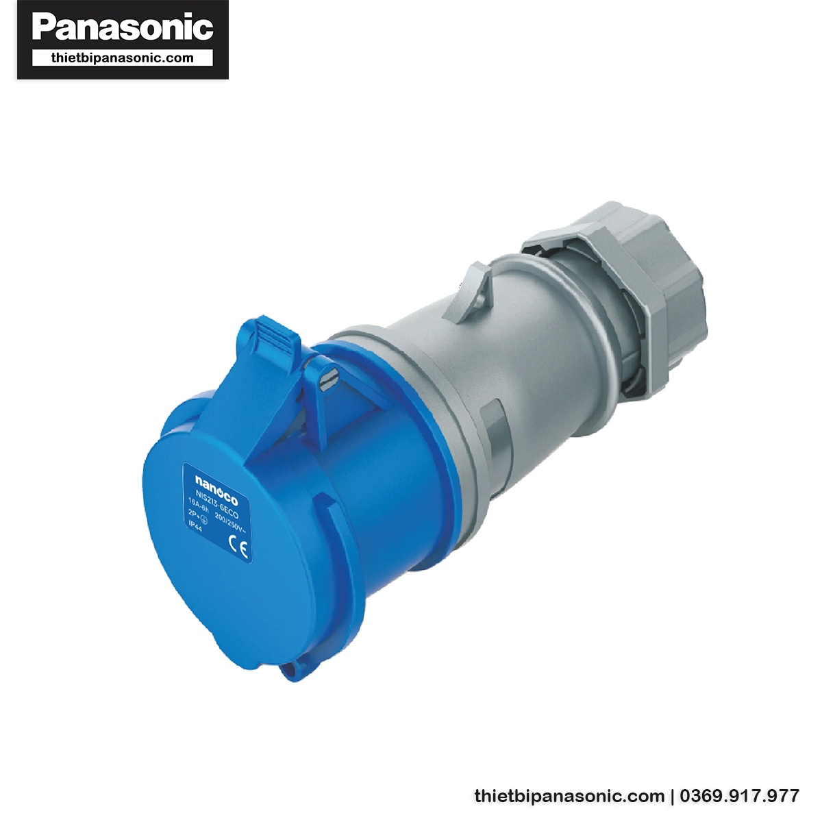 Ổ cắm nối Nanoco không kín nước NIS213-6ECO | 16A 3P 230V IP44