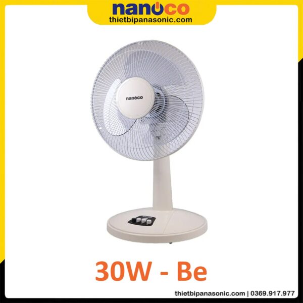 Quạt bàn Nanoco NTF1209BE màu be 30W