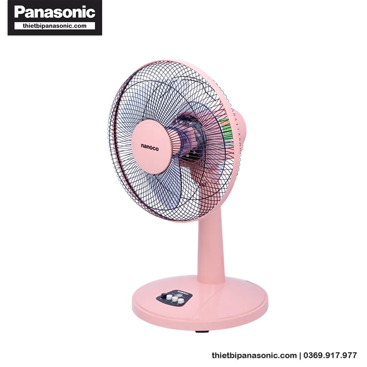 Quạt bàn Nanoco NTF1209P 30W màu hồng