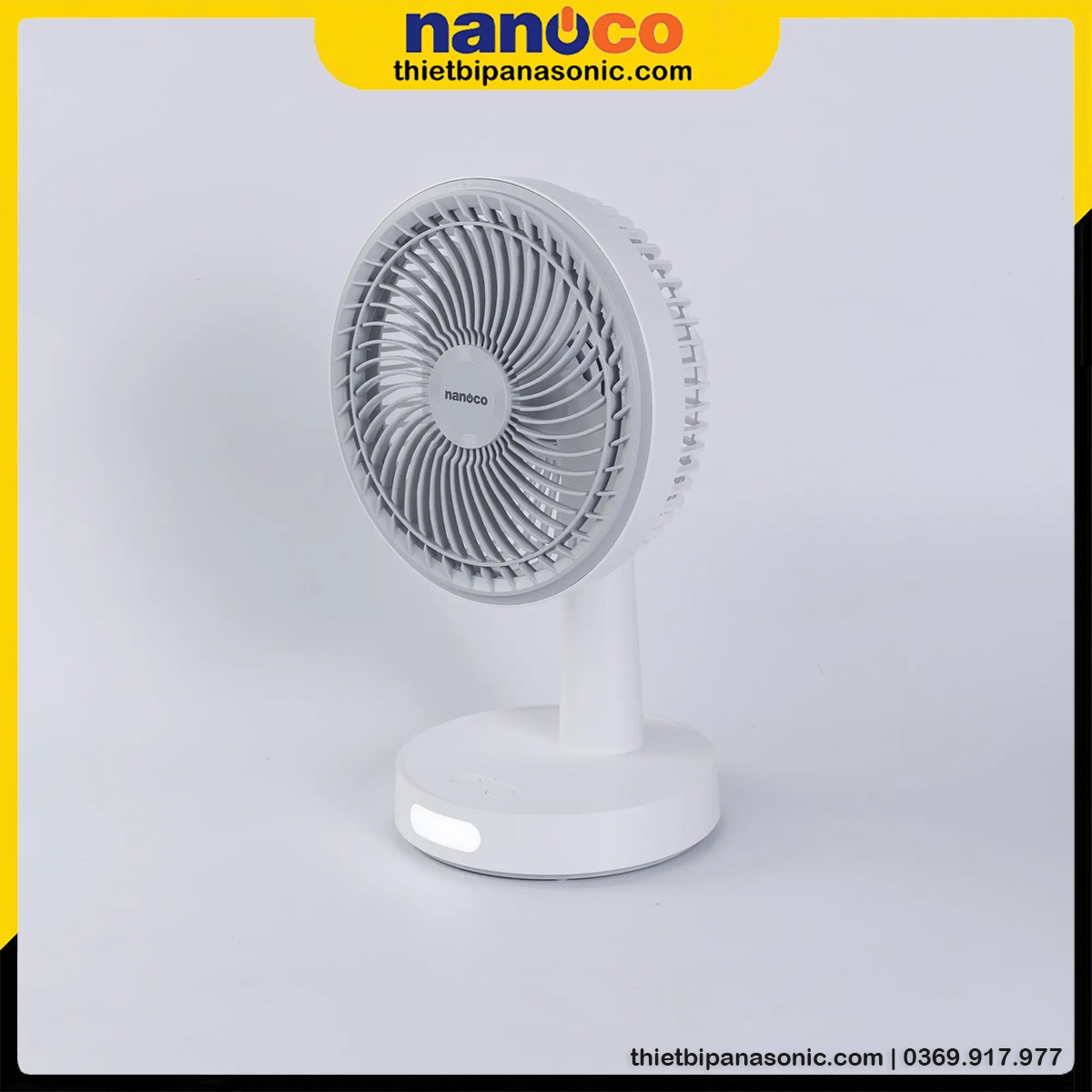 Quạt sạc Nanoco NRF6536W 6W được trang bị đèn LED