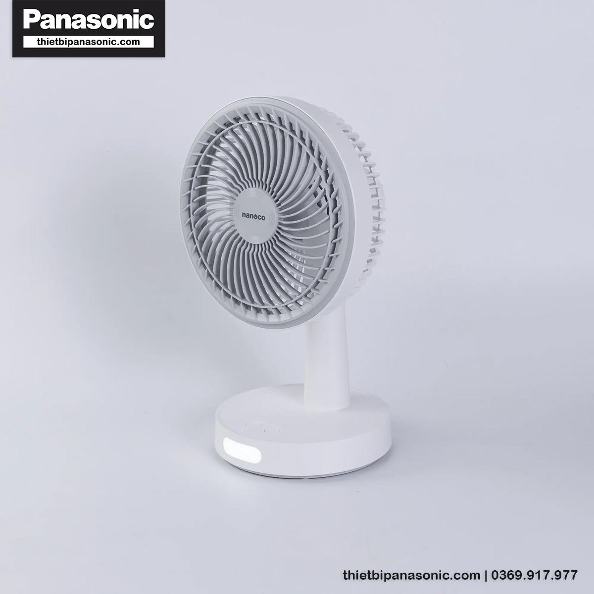Quạt sạc Nanoco NRF6536W 6W được trang bị đèn LED