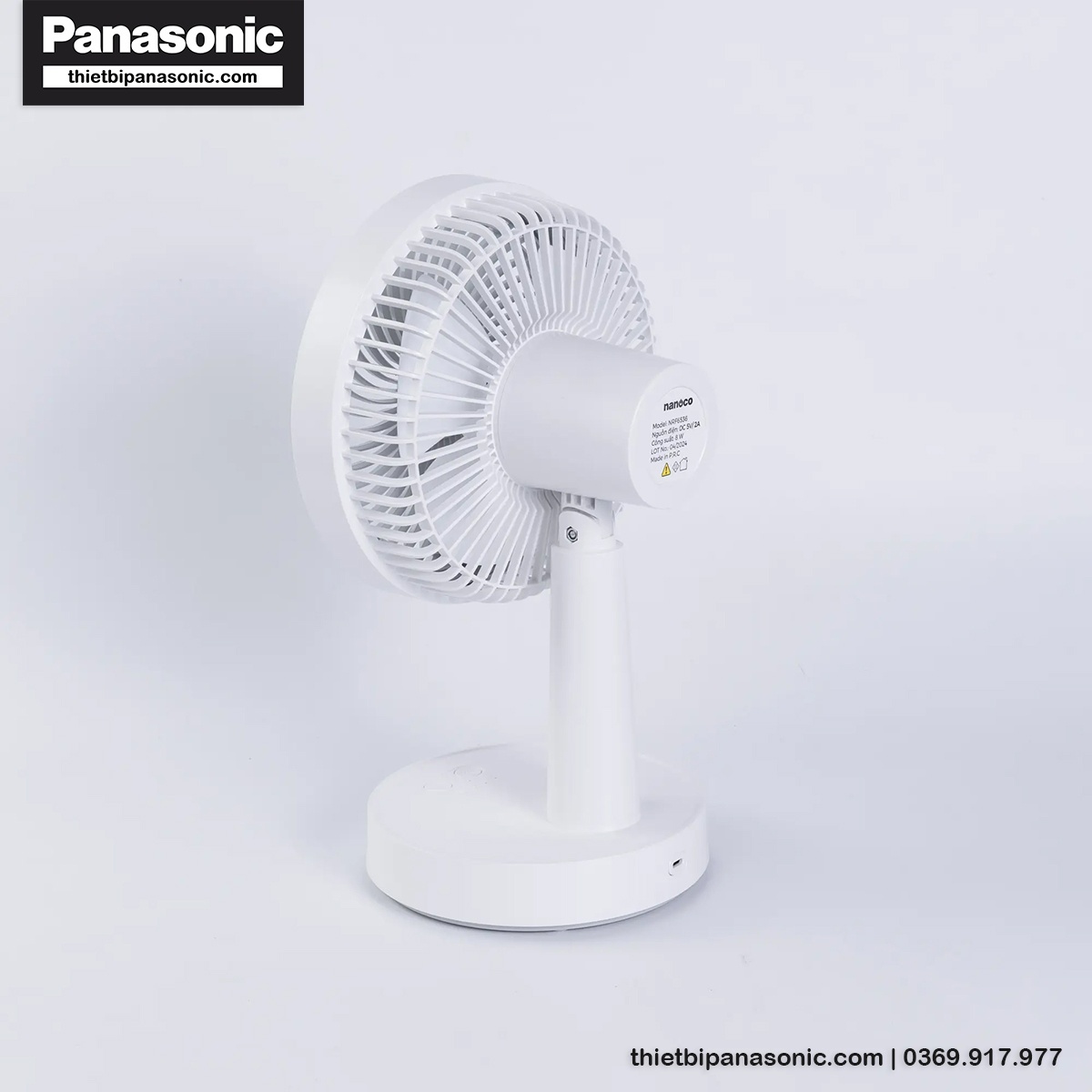 Mặt sau của Quạt sạc NRF6536W