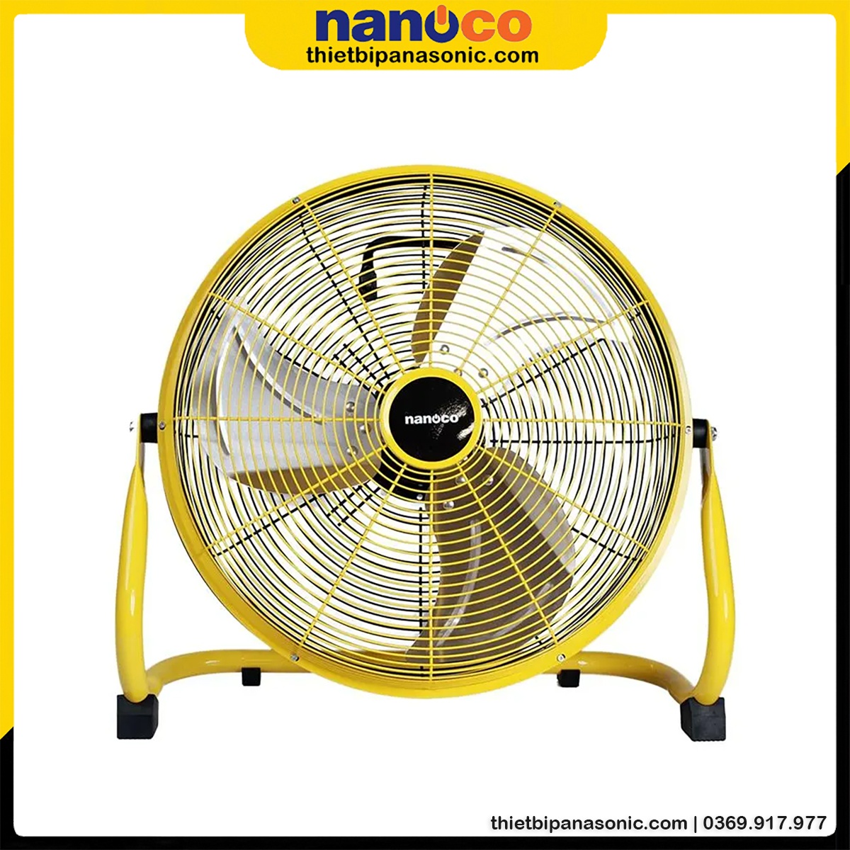 Quạt sàn tích điện Nanoco NRF1230L cánh nhôm 12 inch
