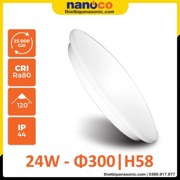 Đèn ốp trần chống ẩm Nanoco 24W NCL246MP1 (ánh sáng trắng) NCL244MP1(ánh sáng trung tính) NCL243MP1 (ánh sáng vàng) NCL24CMP1 (đổi 3 màu)