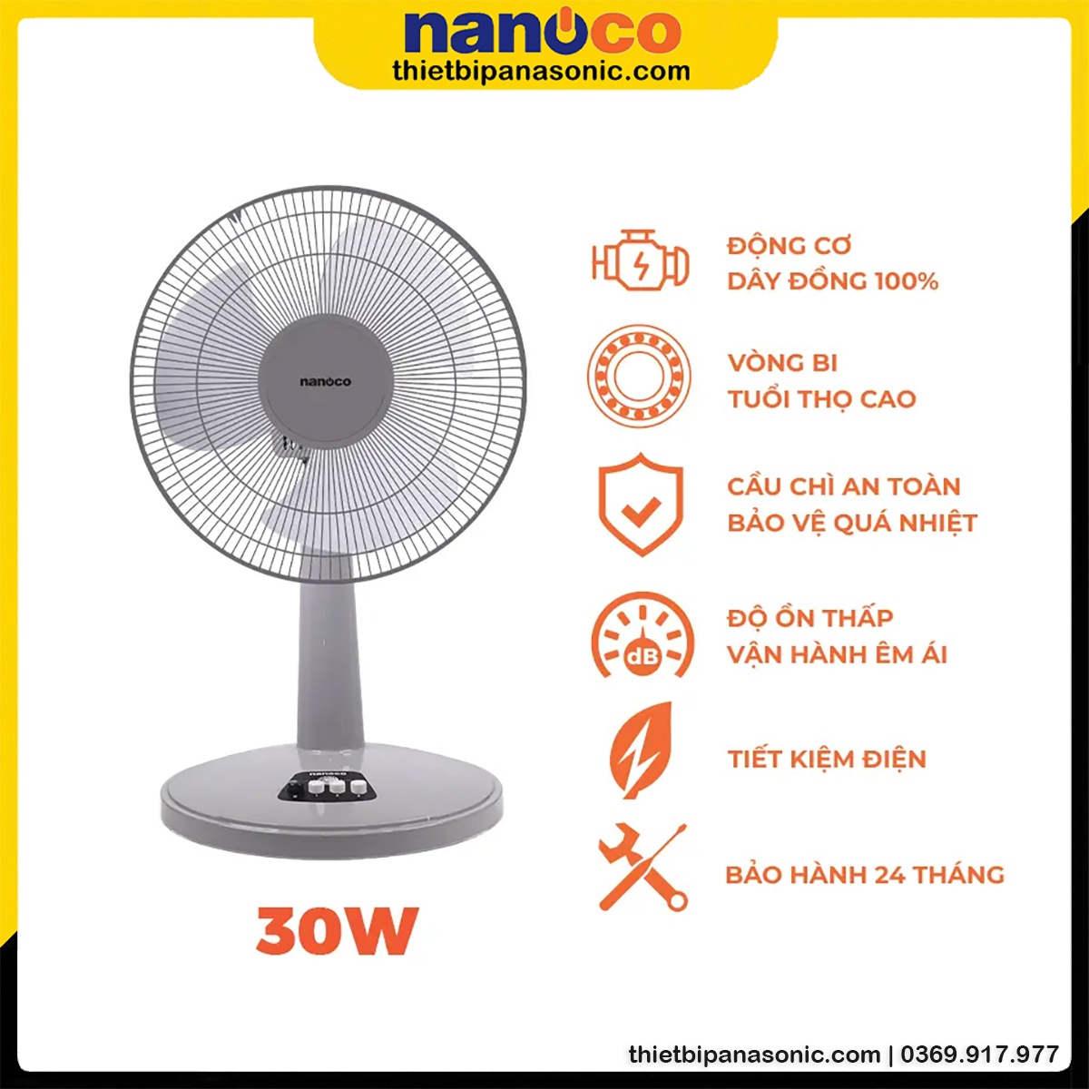 Đặc điểm nổi bật của Quạt bàn NTF1209G