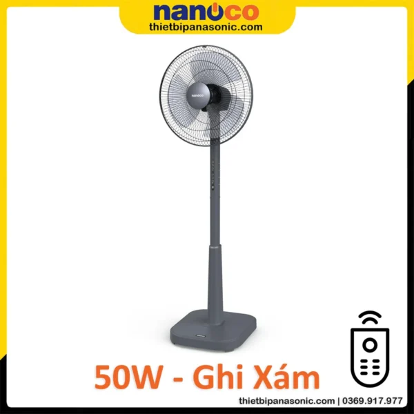 Quạt đứng Nanoco NSF1641RC-GR 50W Màu Ghi bạc đạn