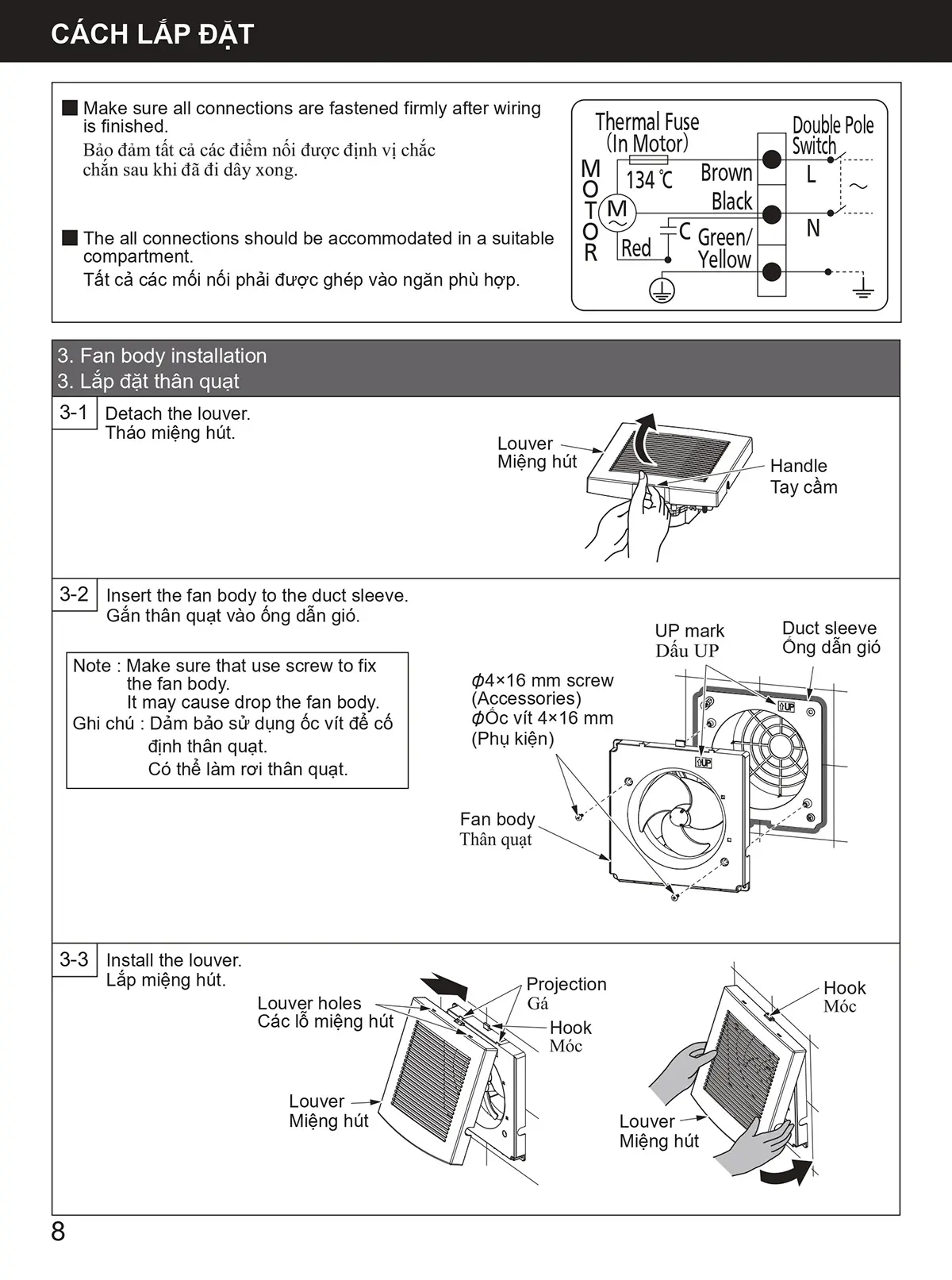 Hướng dẫn lắp đặt và sử dụng FV-15EGD2