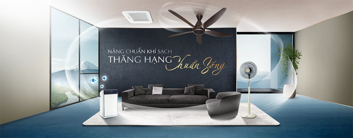 Banner danh mục quạt điện Panasonic Nanoco