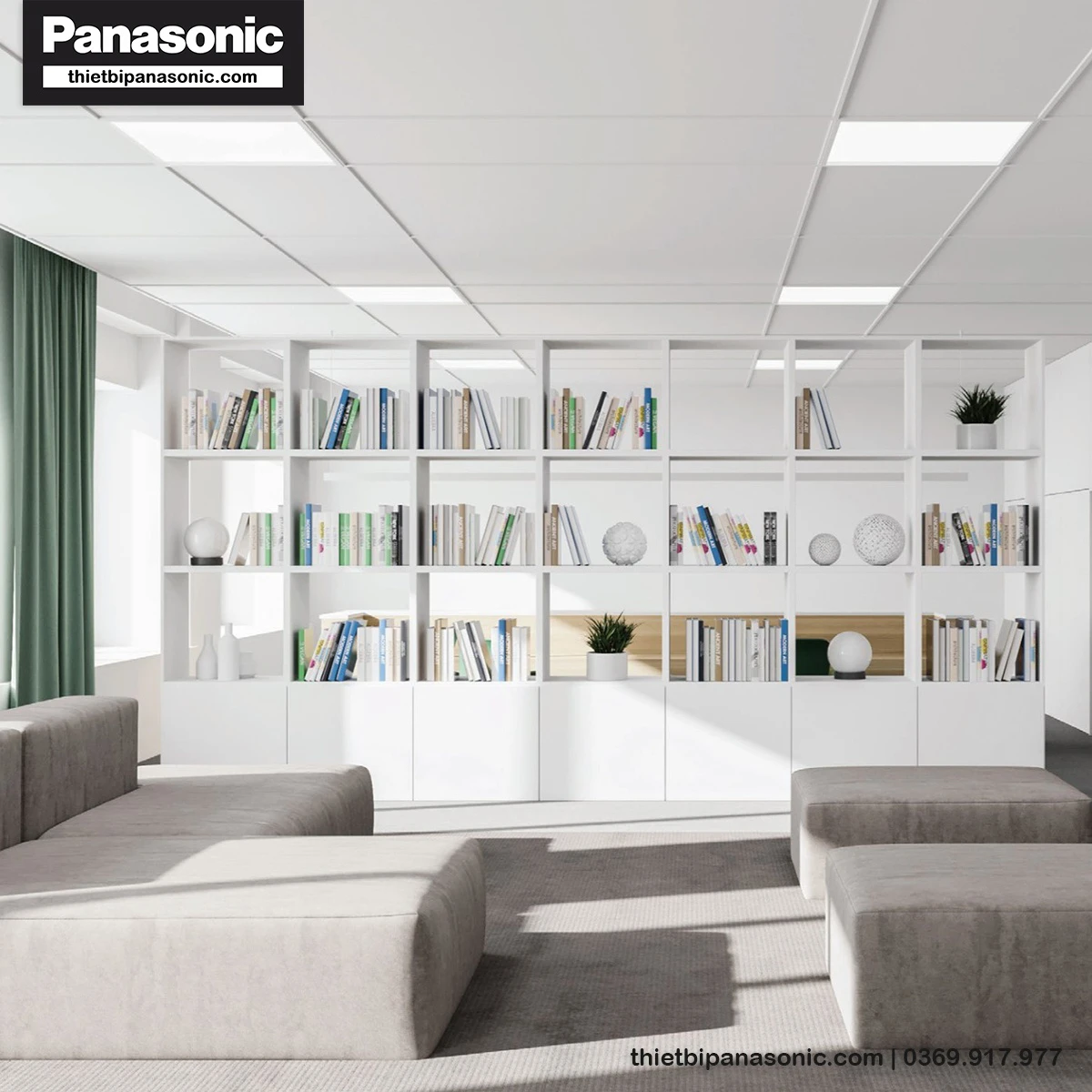 Nhờ thiết kế đơn giản hài hòa mà Đèn LED Panel 600x600 Panasonic 40W có thể lắp đặt phù hợp với nhiều không gian khác nhau