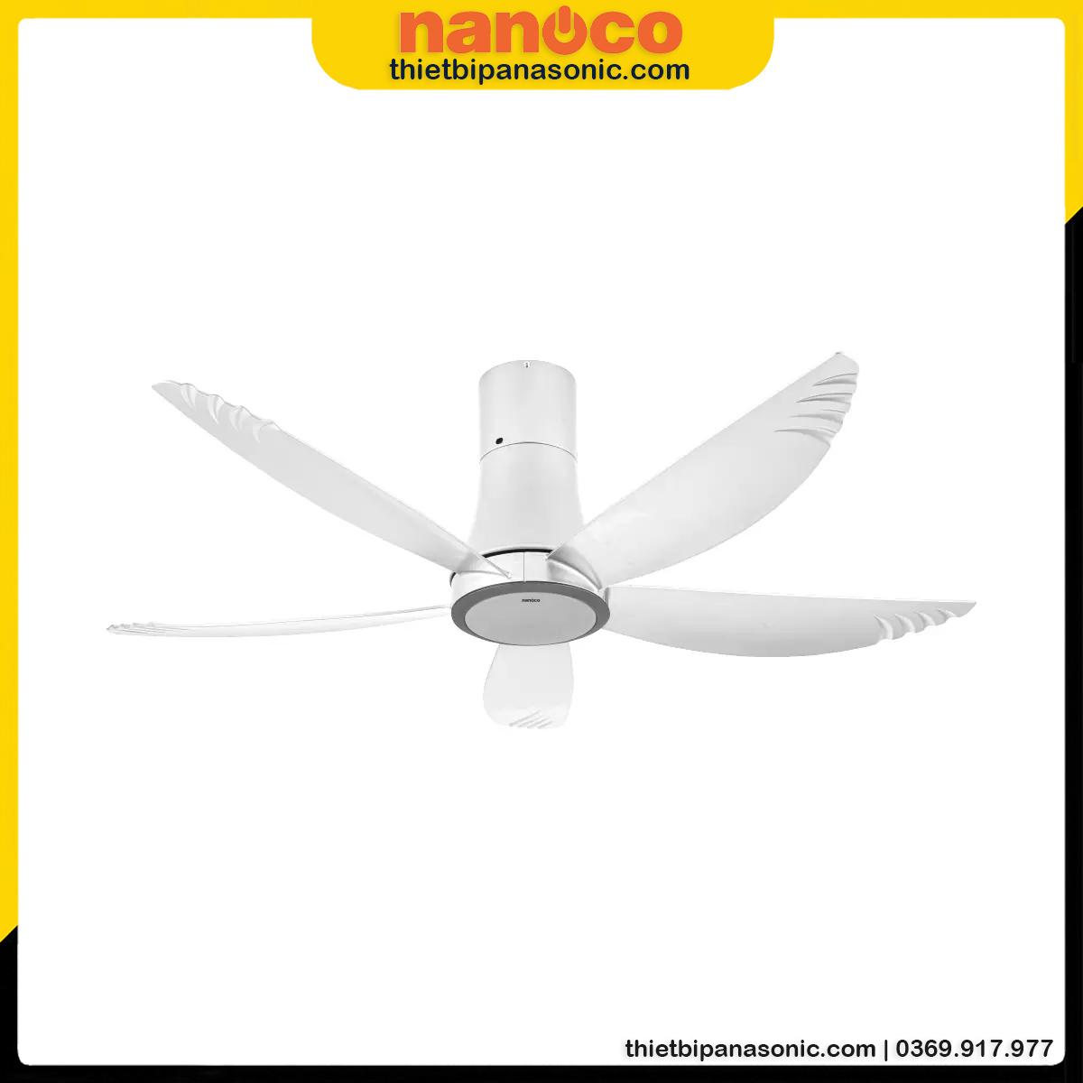 Quạt trần 5 cánh Nanoco NCF5653-WL màu trắng