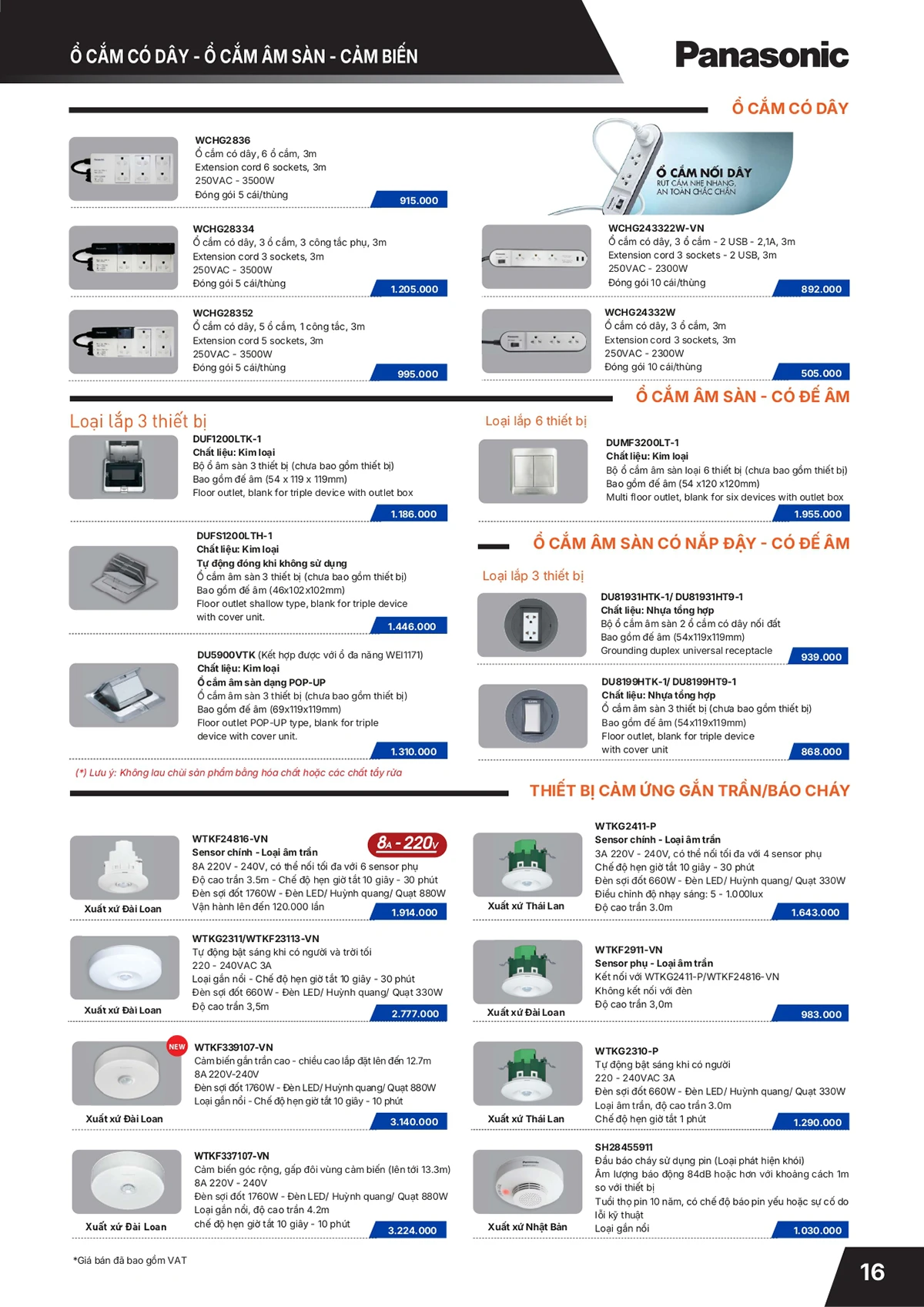 Catalogue bảng giá thiết bị điện Panasonic 2026 mới nhất