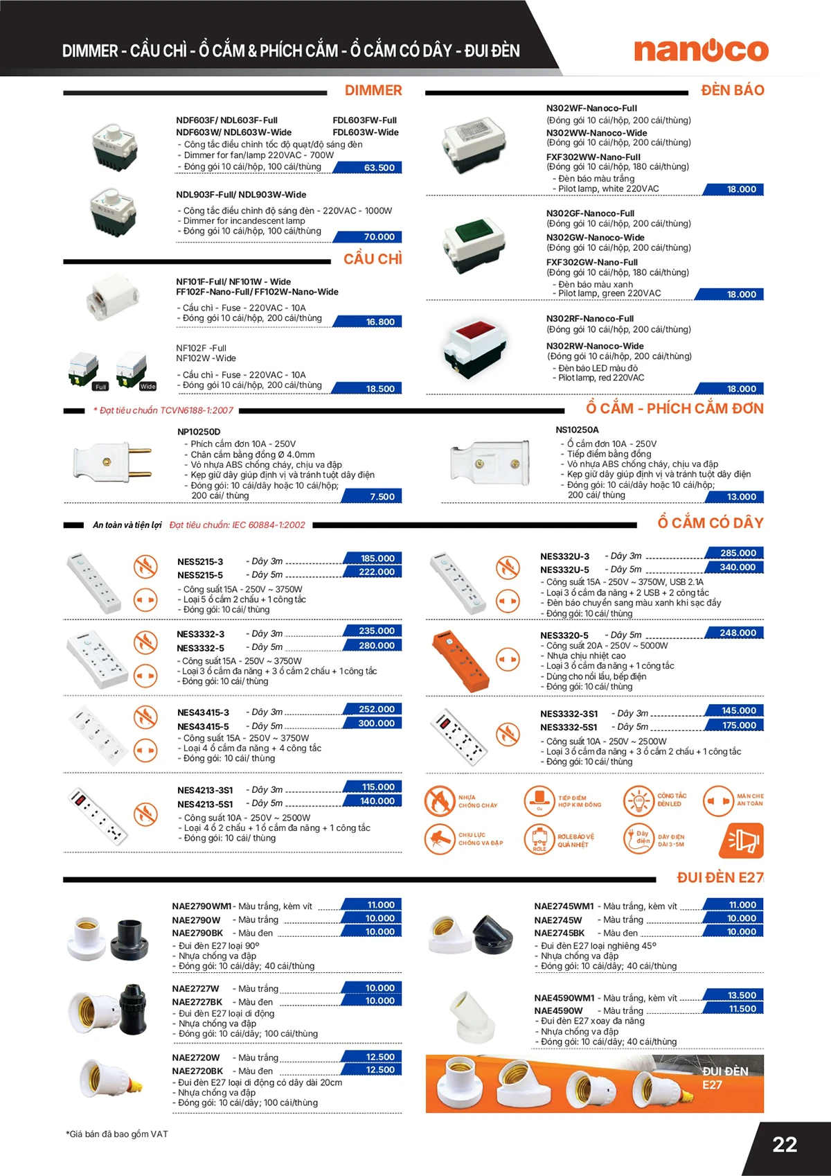 Catalogue bảng giá thiết bị điện Panasonic 2026 mới nhất
