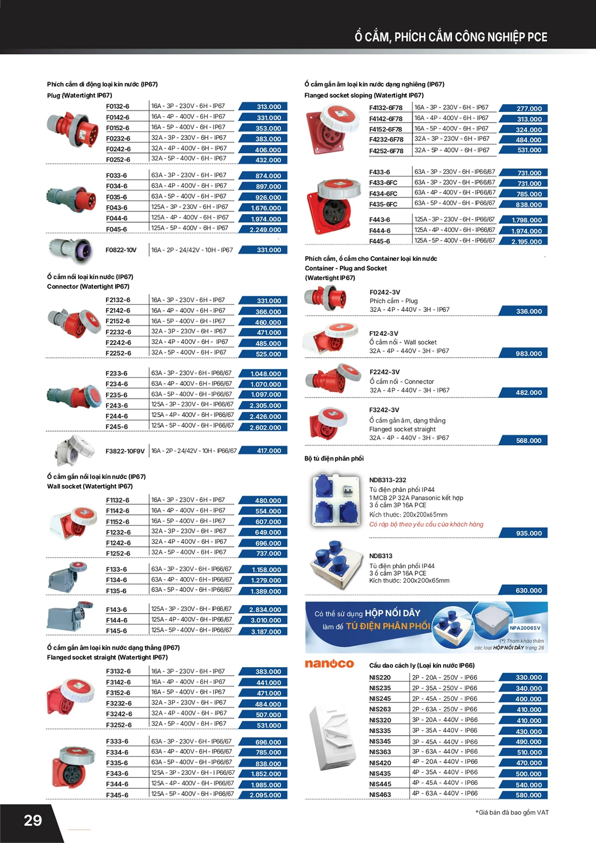 Catalogue bảng giá thiết bị điện Panasonic 2026 mới nhất