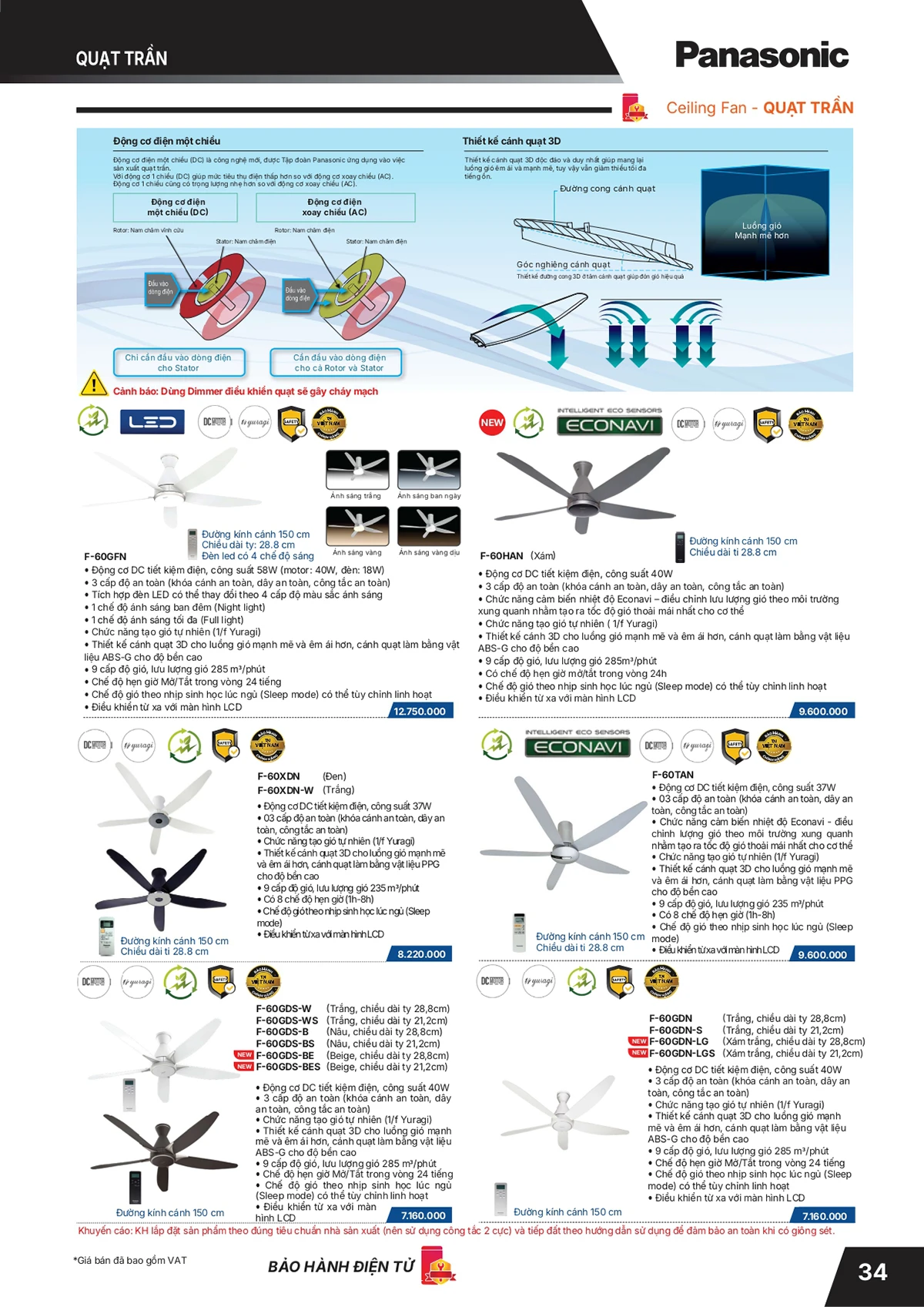 Catalogue bảng giá thiết bị điện Panasonic 2026 mới nhất