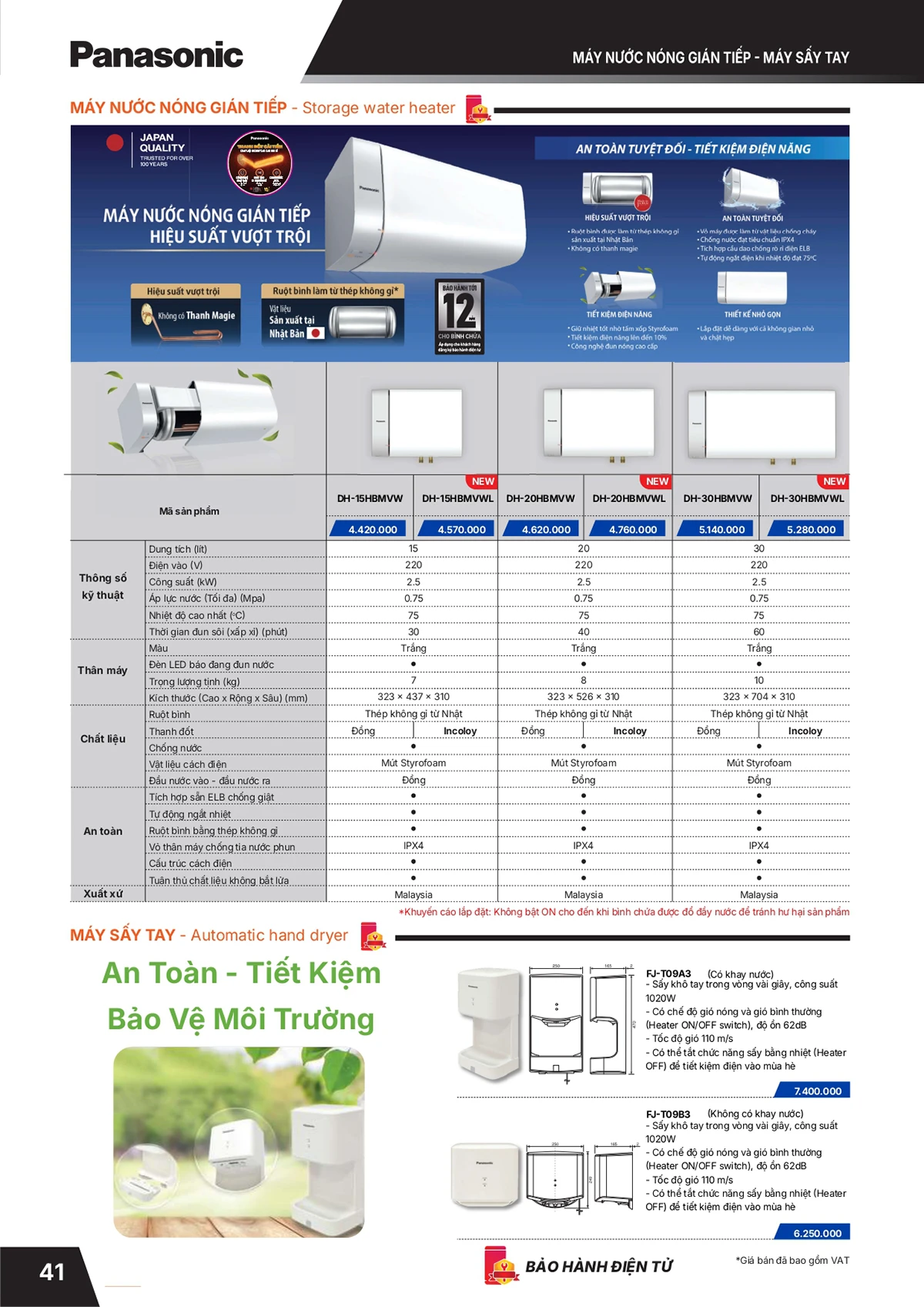 Catalogue bảng giá thiết bị điện Panasonic 2026 mới nhất
