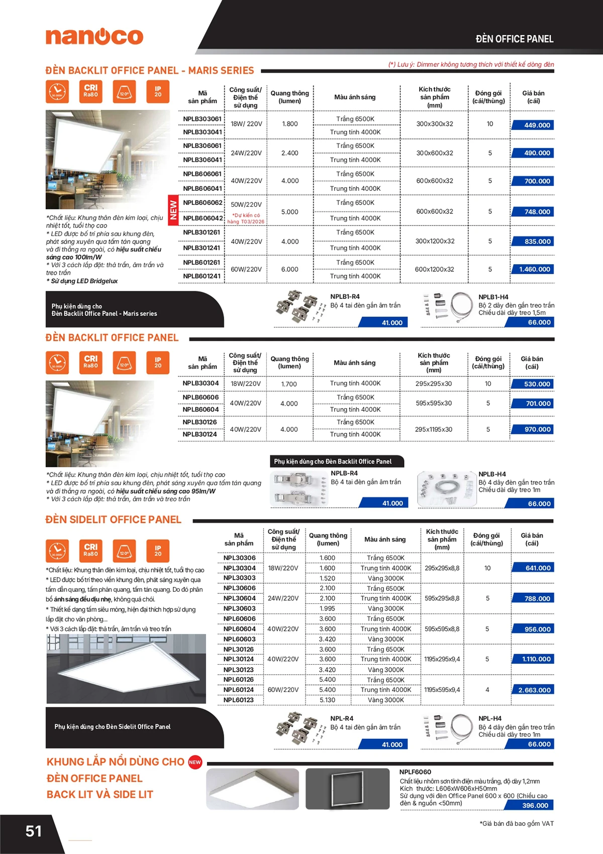 Catalogue bảng giá thiết bị điện Panasonic 2026 mới nhất
