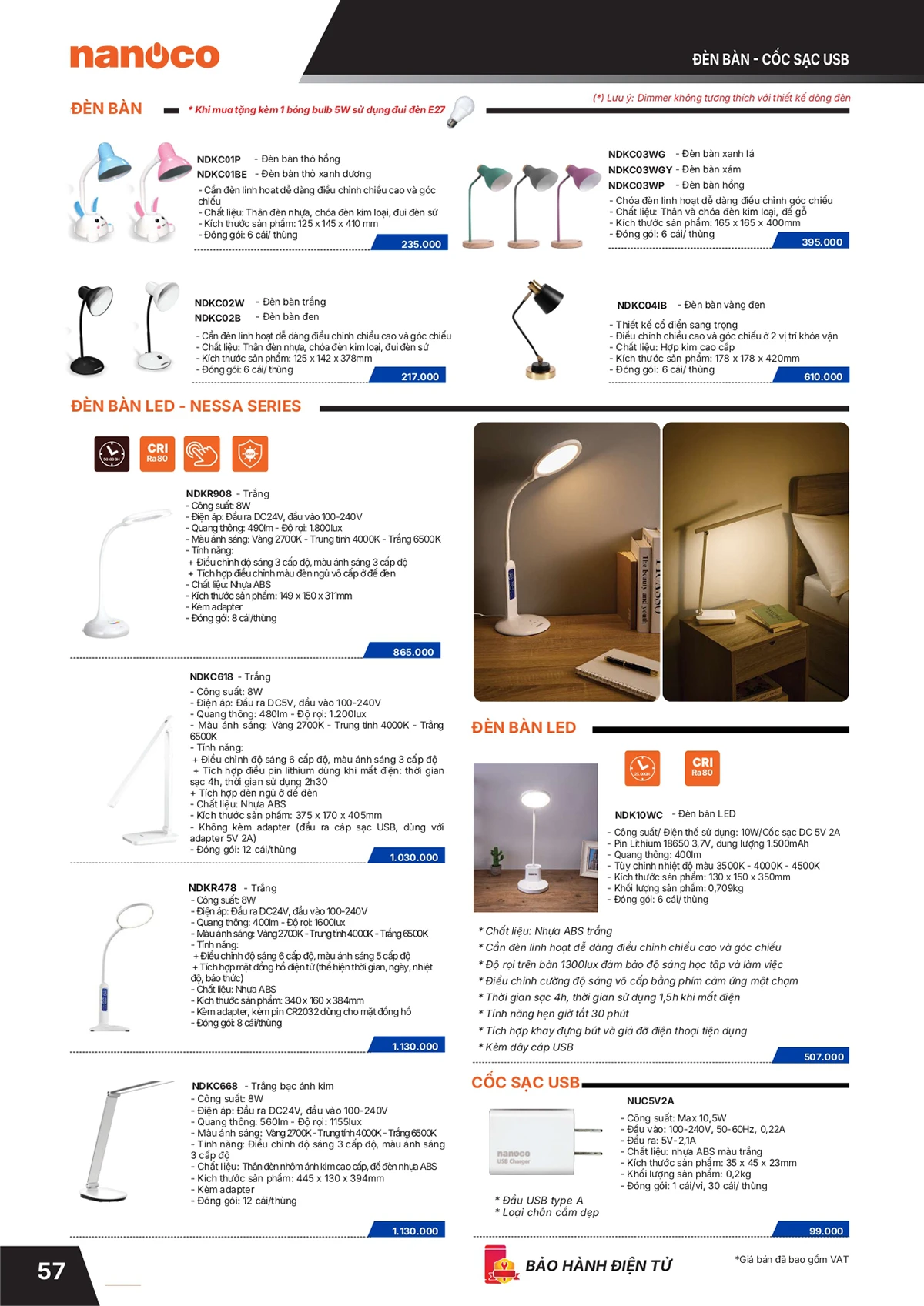 Catalogue bảng giá thiết bị điện Panasonic 2026 mới nhất