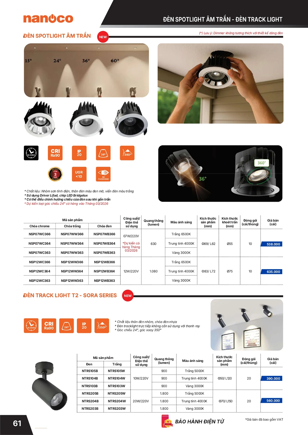 Catalogue bảng giá thiết bị điện Panasonic 2026 mới nhất