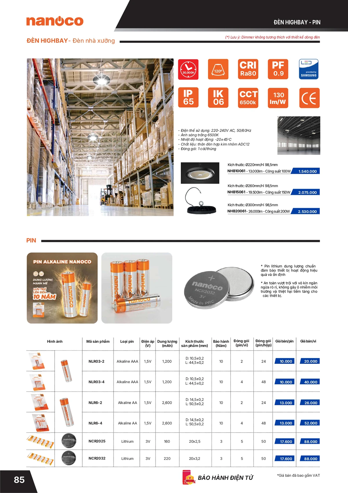 Catalogue bảng giá thiết bị điện Panasonic 2026 mới nhất
