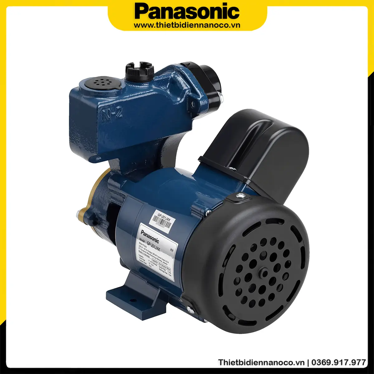Máy bơm đẩy cao Panasonic GP-201JXK-SV5 có khối lượng 6.8kg nhẹ hơn mẫu cũ được ra mắt trước đó (GP-200JXK-SV5)