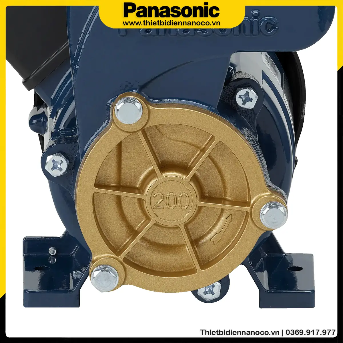 Bơm đẩy cao 200W Panasonic GP-201JXK-SV5 được trang bị bộ bảo vệ quá nhiệt (130°C) tăng cường khả năng chống cháy.