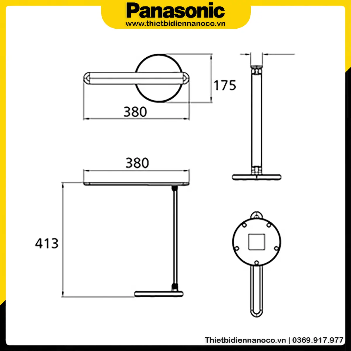 Đèn bàn Panasonic HHGLT0424W88 | 9W, Màu trắng, ZL Series - Ảnh 5