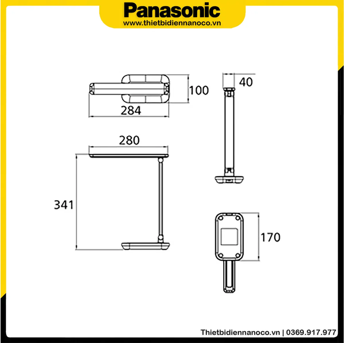 Đèn bàn Panasonic HHGLT0629U88 | 4.5W, Đen Type C, ZH Series - Ảnh 5