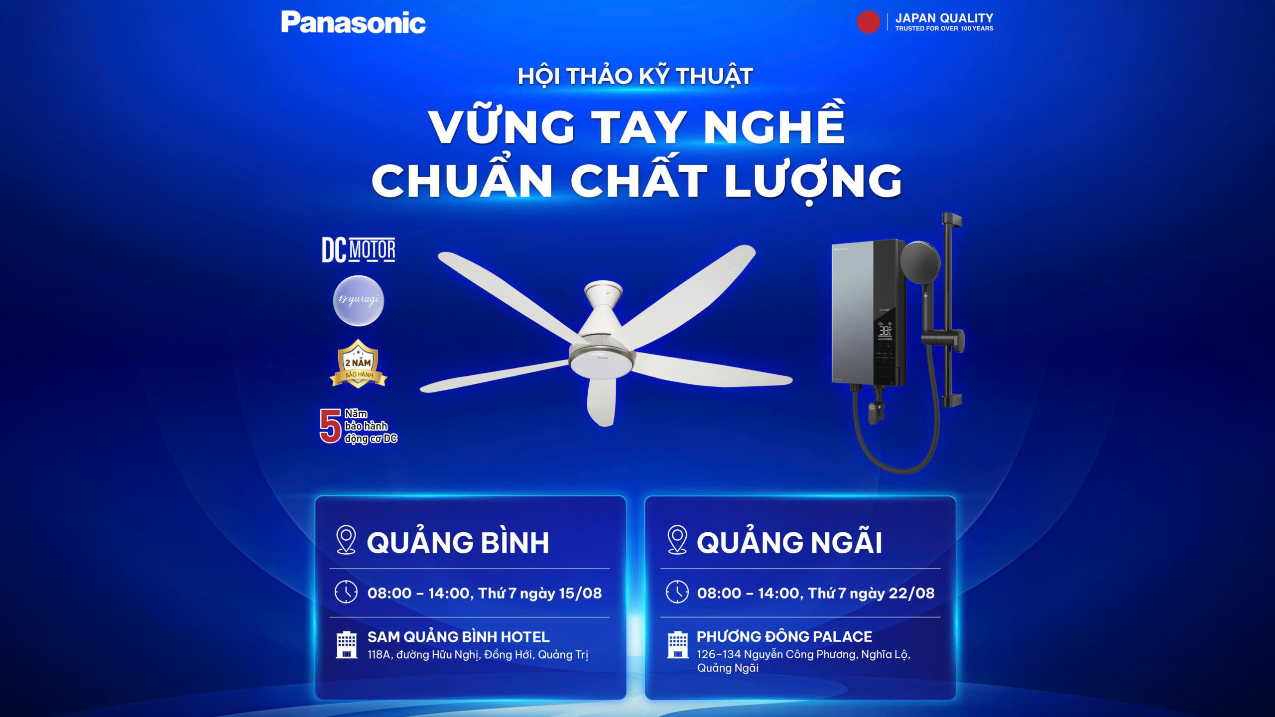 Nhìn lại sự kiện Panasonic: Hội thảo kỹ thuật "VỮNG TAY NGHỀ – CHUẨN CHẤT LƯỢNG" tại Quảng Bình và Quảng Ngãi